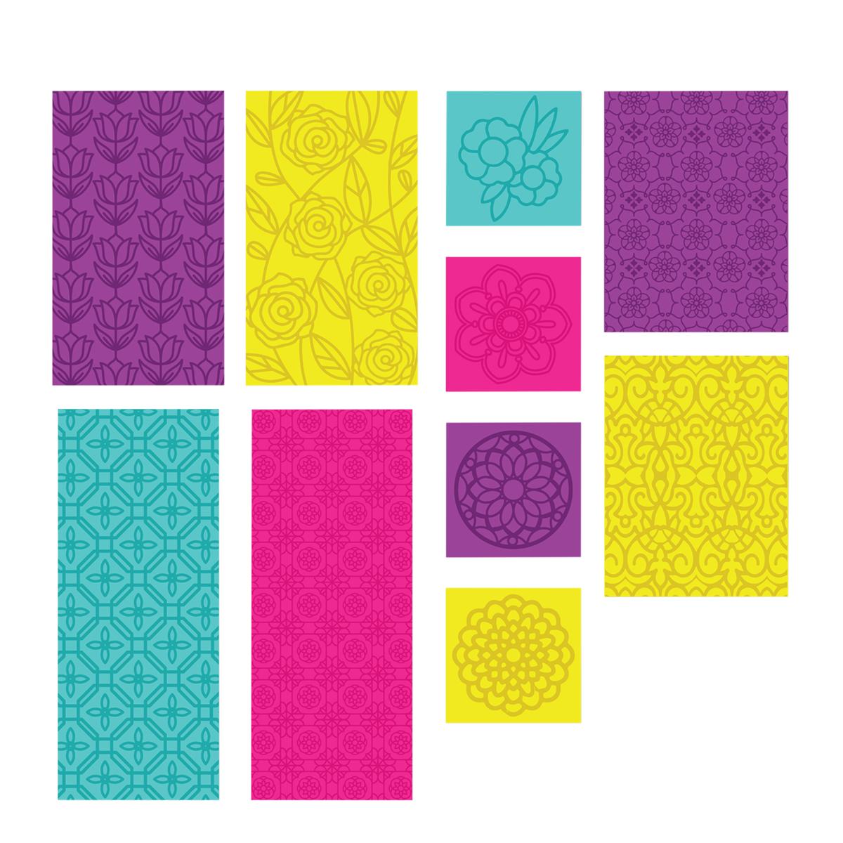Diamond Press Embossing Folder Mixed Sizes Kit Set of 12 21046735 HSN