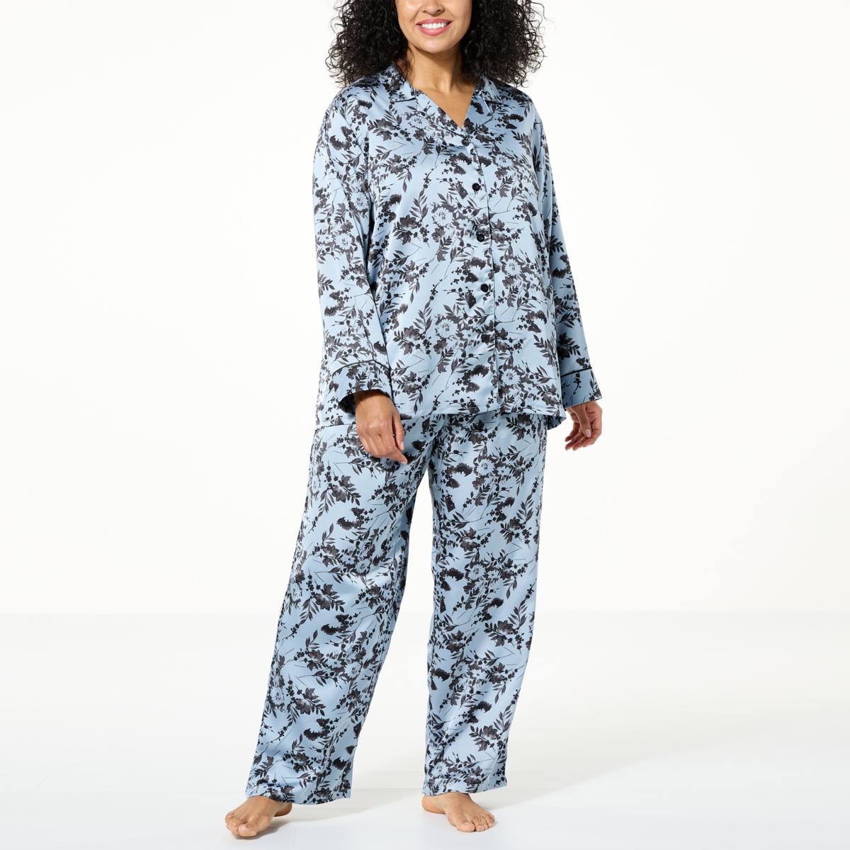 Jaclyn Smith 2-piece Satin Top and Pant Sleep Set - 21047157 | HSN