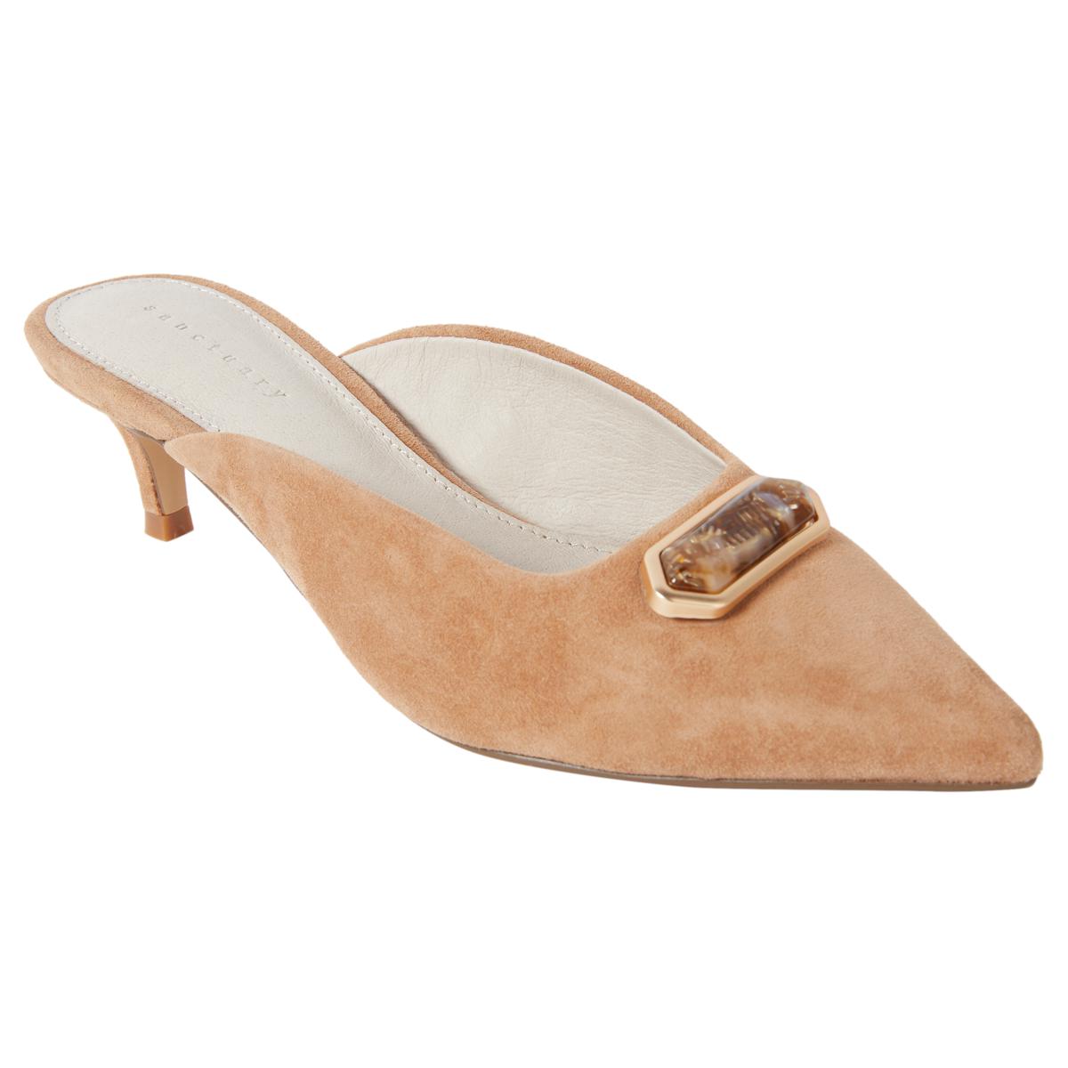 Sanctuary All Night Leather Kitten Heel Mule 21187061 HSN