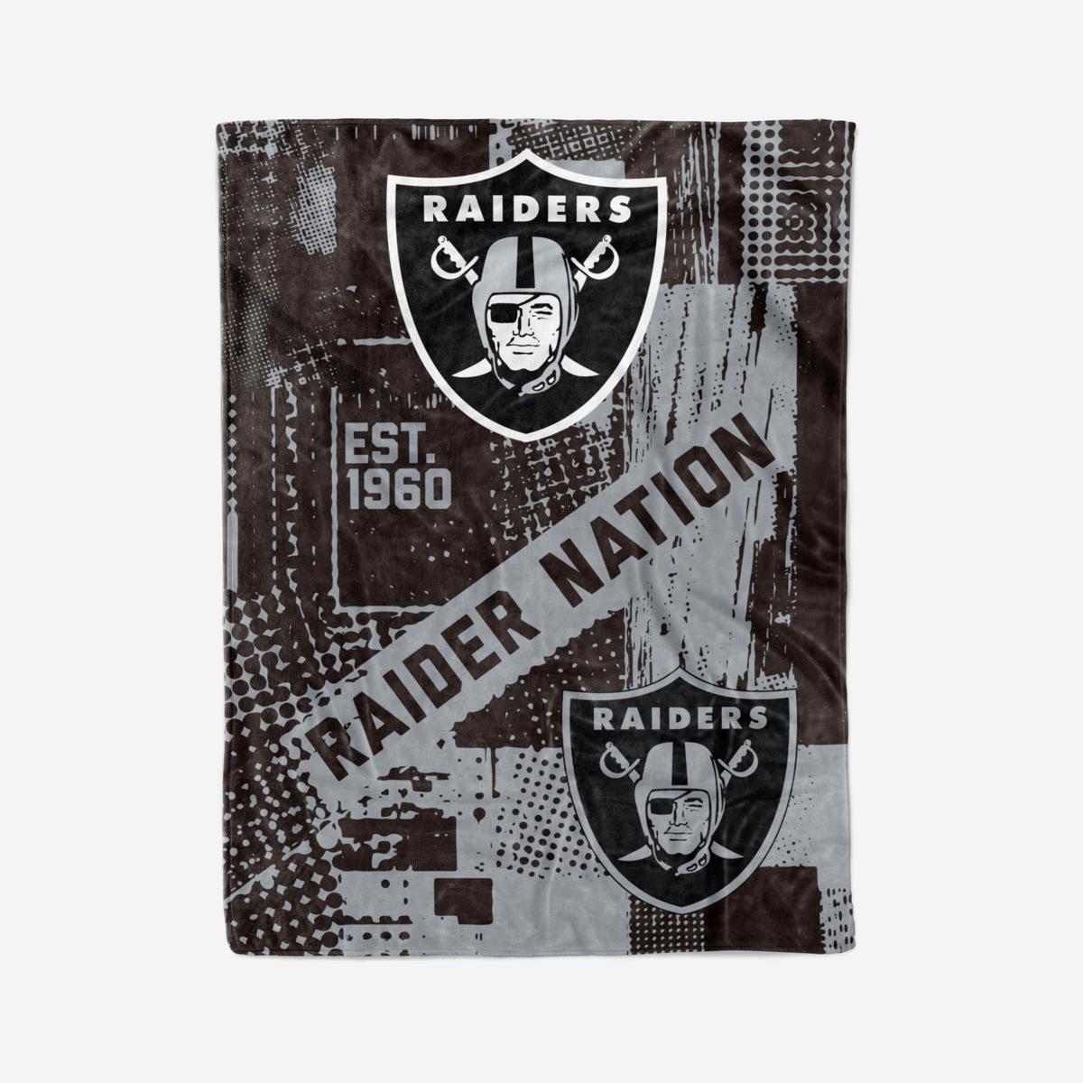 Offically Licensed NFL 60" x 80" Raschel Throw Raiders 21257282 HSN