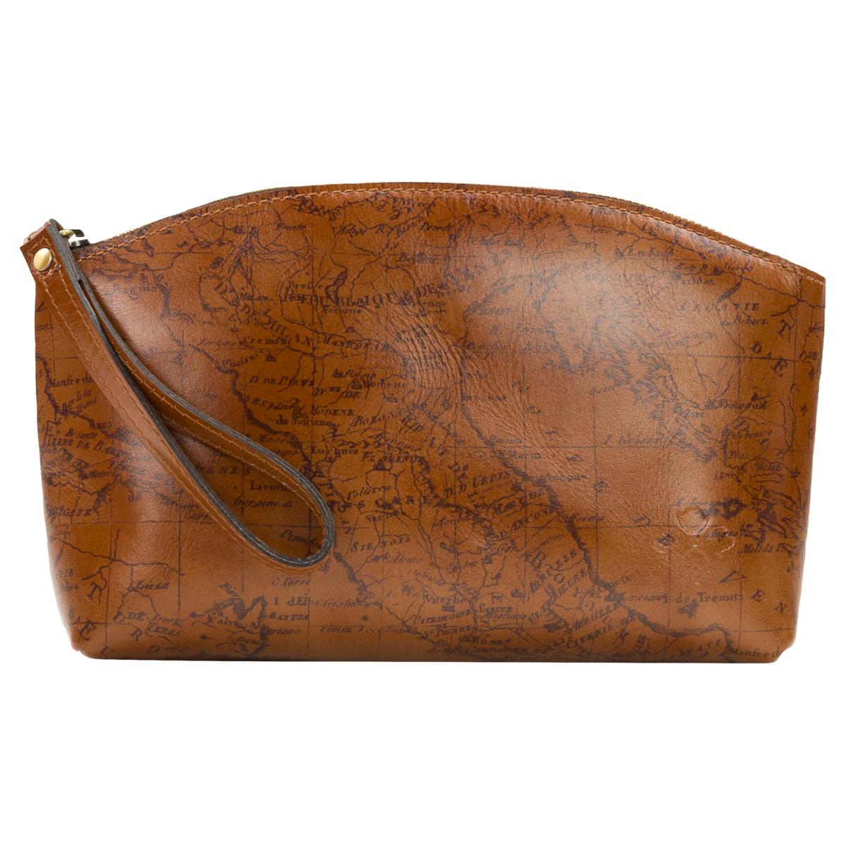 Patricia Nash Aritzo Leather Cosmetic Bag with Wristlet Strap