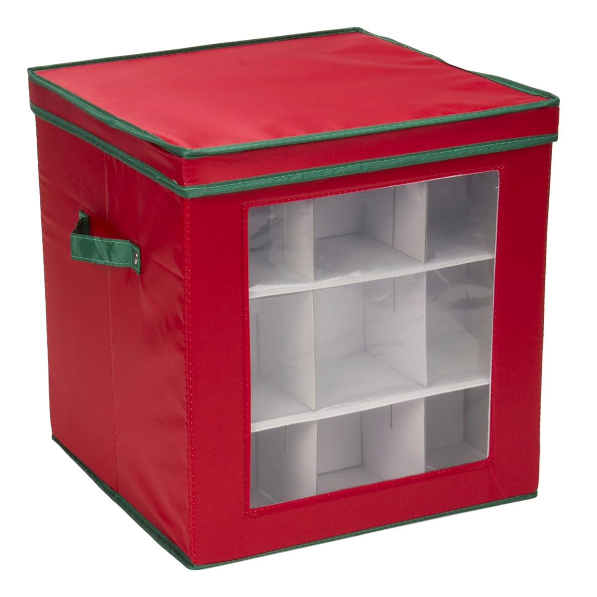 S&W Home Decor Large Ornament Storage Box with 27 Compartments