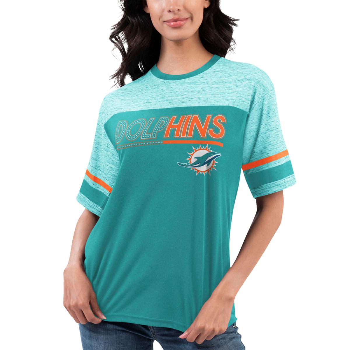 Officially Licensed NFL Women's Track Short-Sleeve Tee by GIII 4Her ...