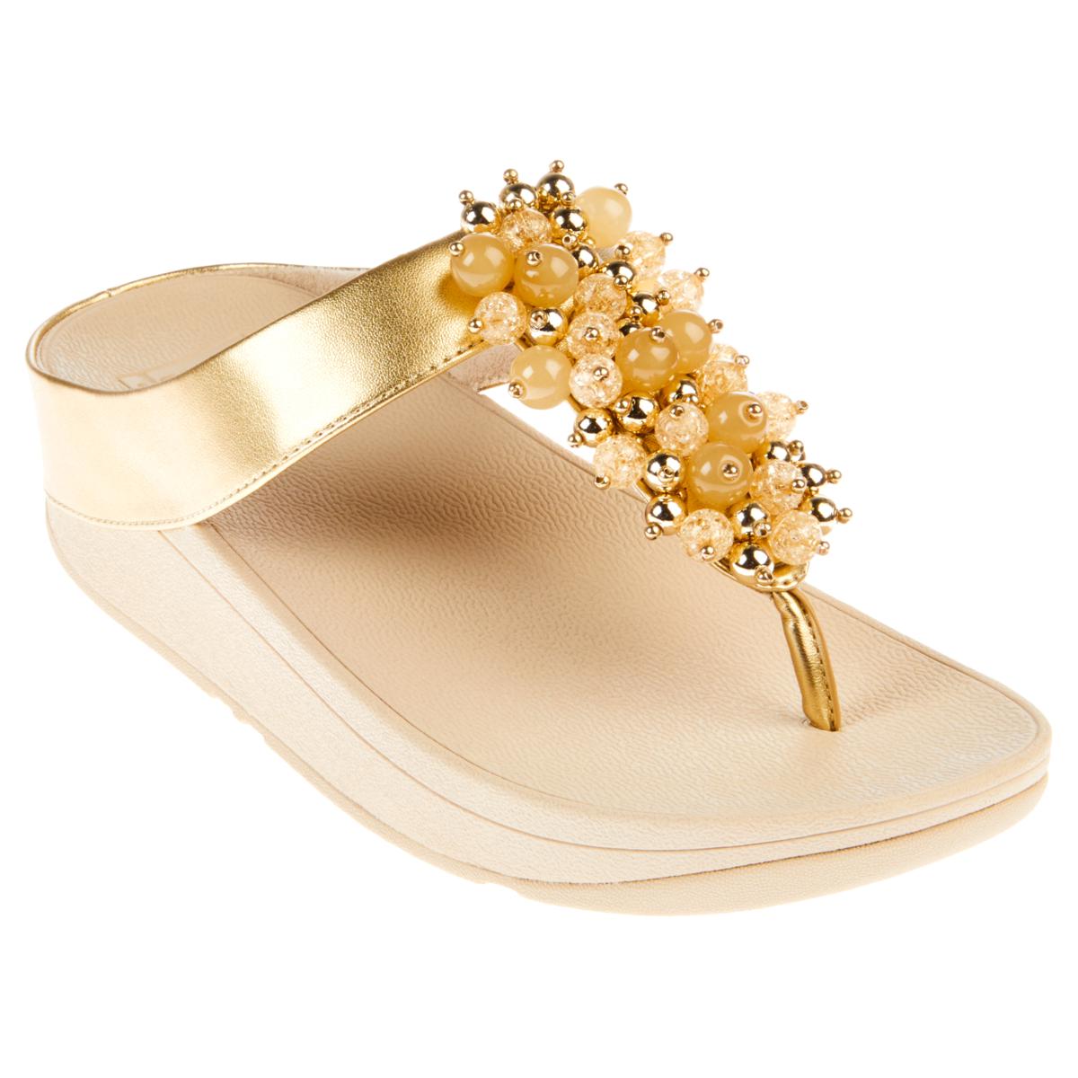 FitFlop® Fino Bauble Bead Toe-Post Sandals - 21886892 | HSN