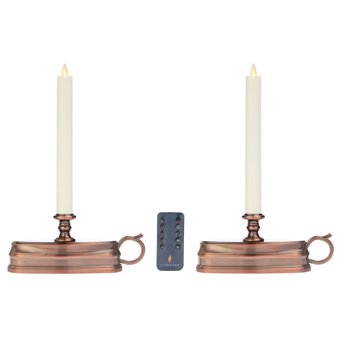 Luminara 2pack Colonial Window Candles with Remote and Timer
