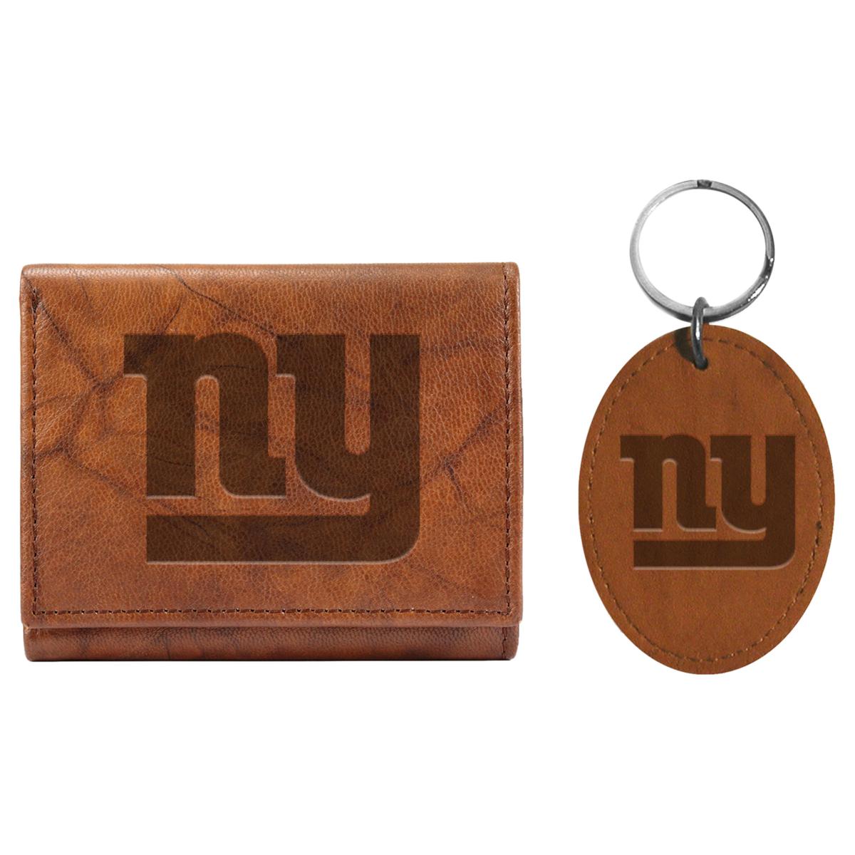 Officially Licensed NFL Combo Set Wallet and Key Fob Cowboys Giants