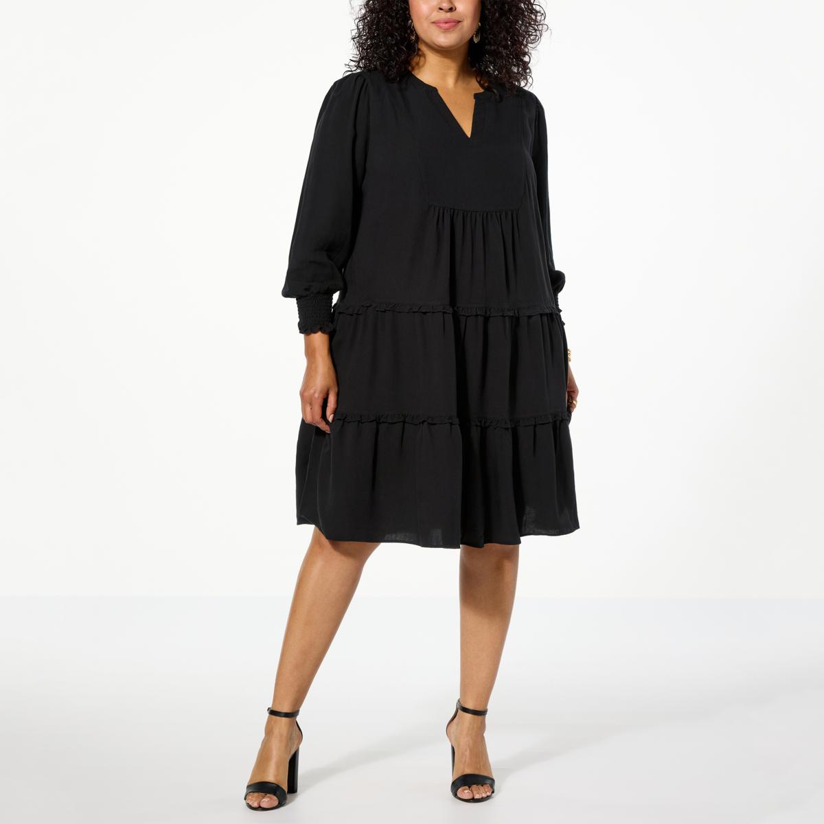 G by Giuliana Serafina Tiered V-Neck Dress - 22405441 | HSN