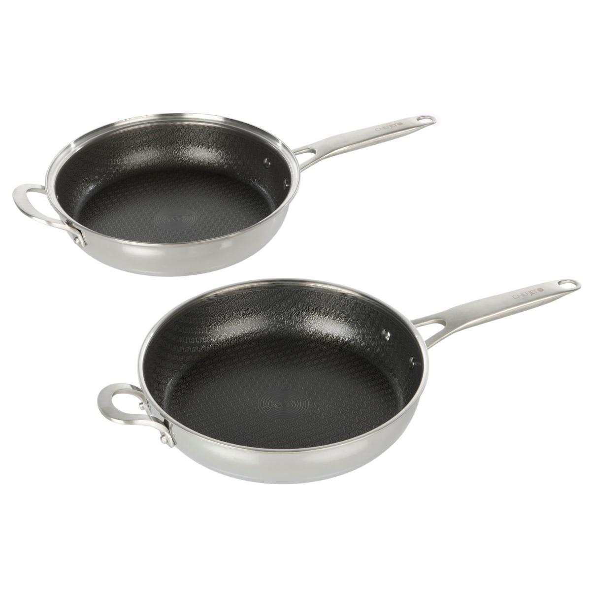 Chef Jet Tila 2-pack Interlocking 10" Hybrid Ceramic Nonstick Skillets ...