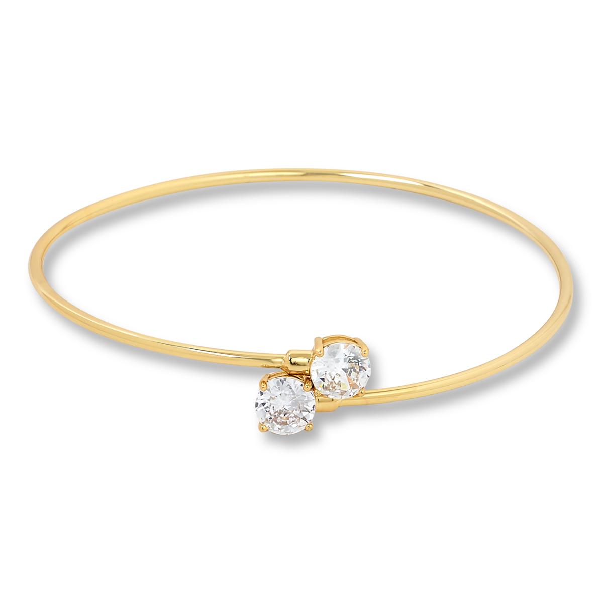 Radiance by Absolute™ 4.34ctw Round Stone Bypass Bangle Bracelet ...