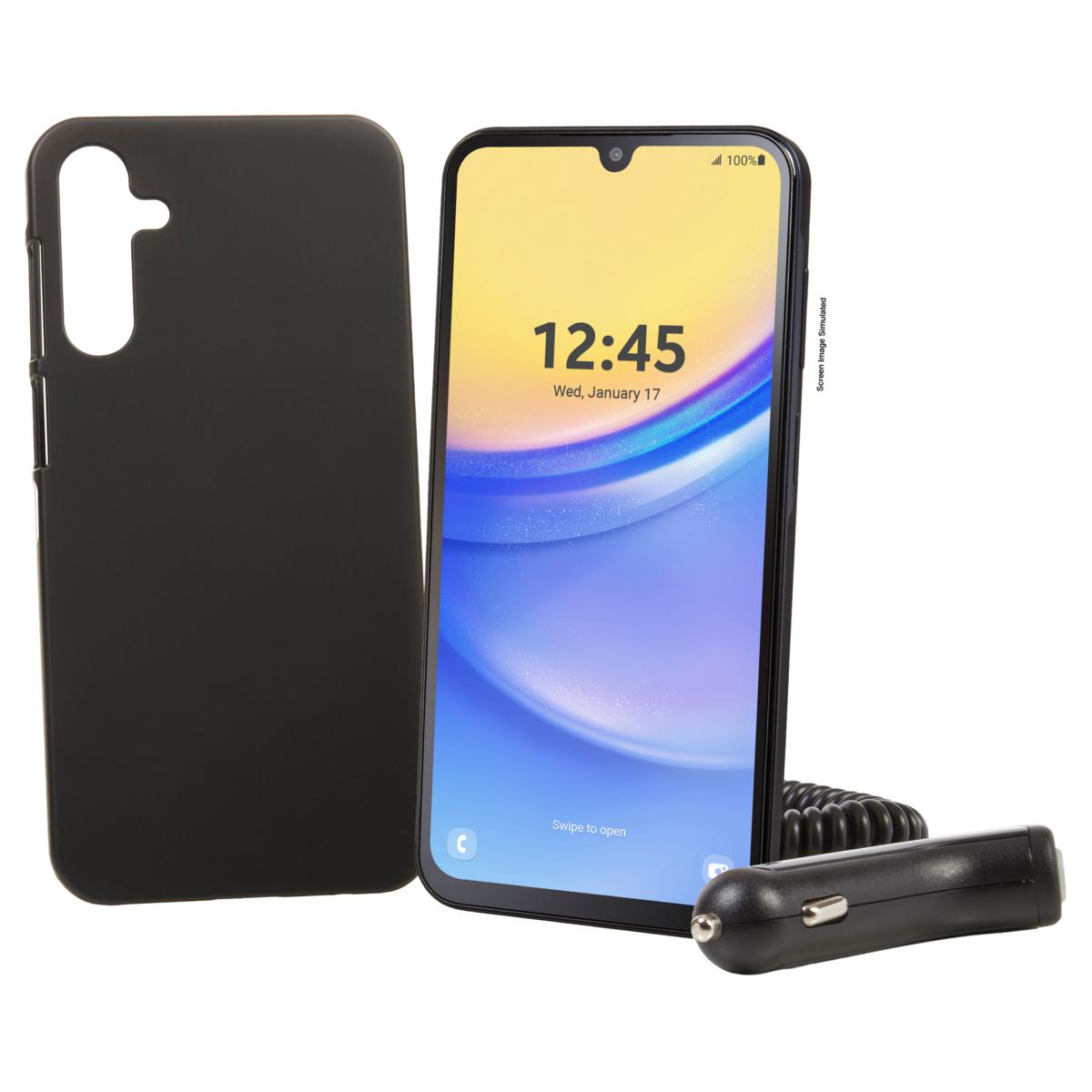 Samsung Galaxy A15 6.5" Tracfone with 1500 Min/Text/Data & Accessories