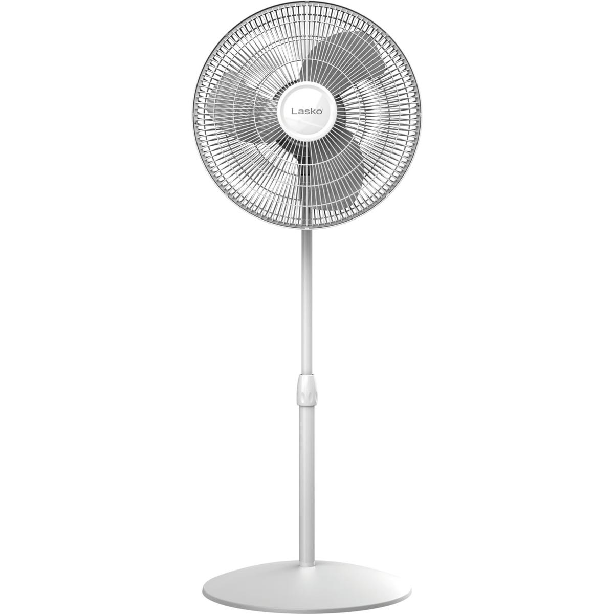 Lasko 16inch Oscillating Stand Fan White 9086448 HSN