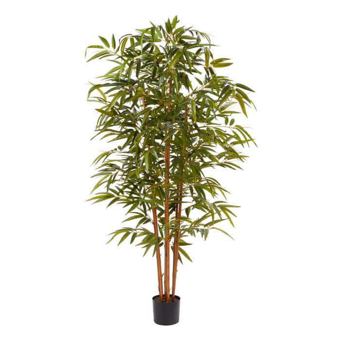 Pure Garden 6' Tall Artificial Bamboo Plant With Natural Trunk 