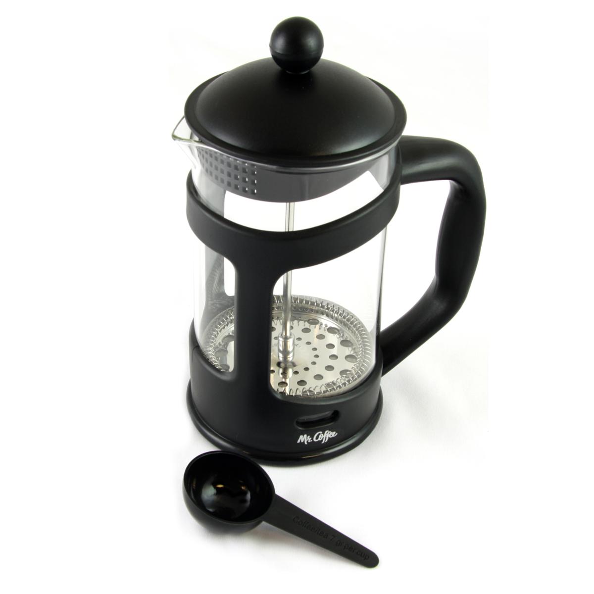 Mr. Coffee Brivio 28 Ounce Glass French Press Coffee Maker with Plastic