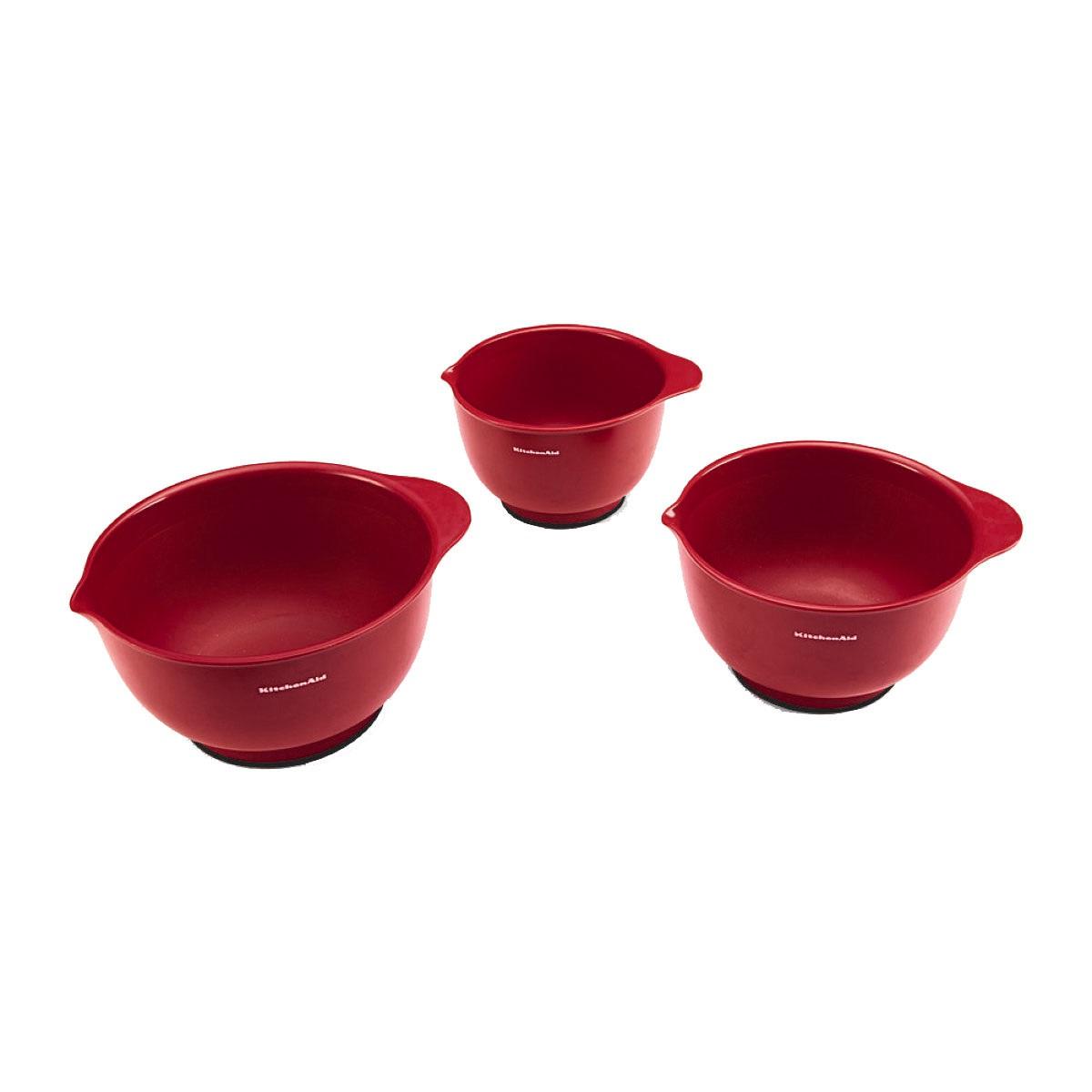 kitchenaid mixing bowl set red