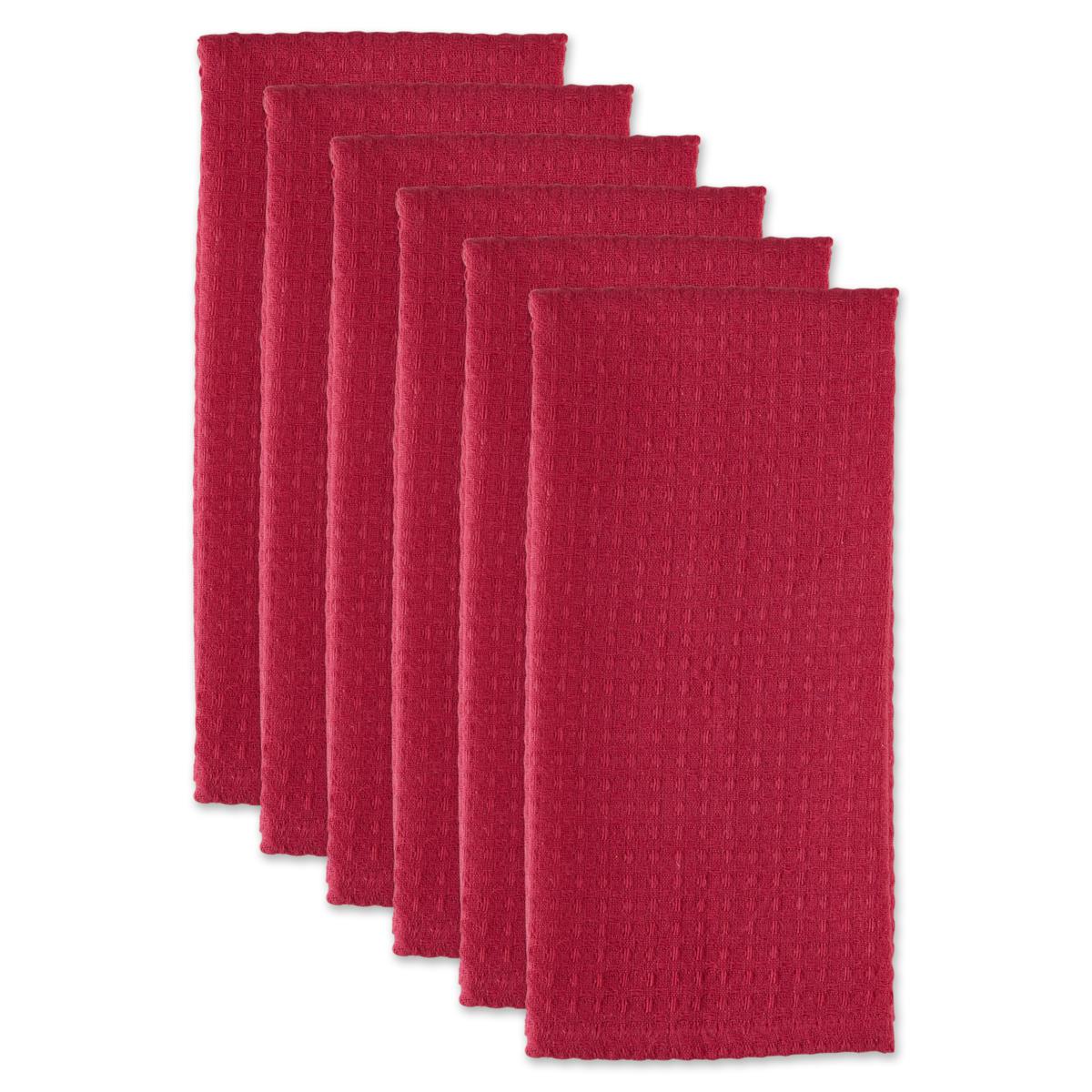 Design Imports Recycled Cotton Waffle Kitchen Towels 6-pack - 9910882 | HSN