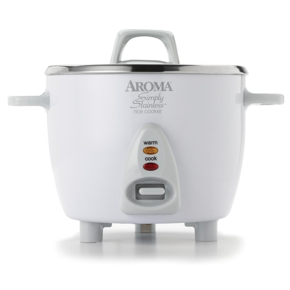 Aroma ARC753SG Simply Stainless 6Cup (Cooked) Rice Cooker 9913324 HSN