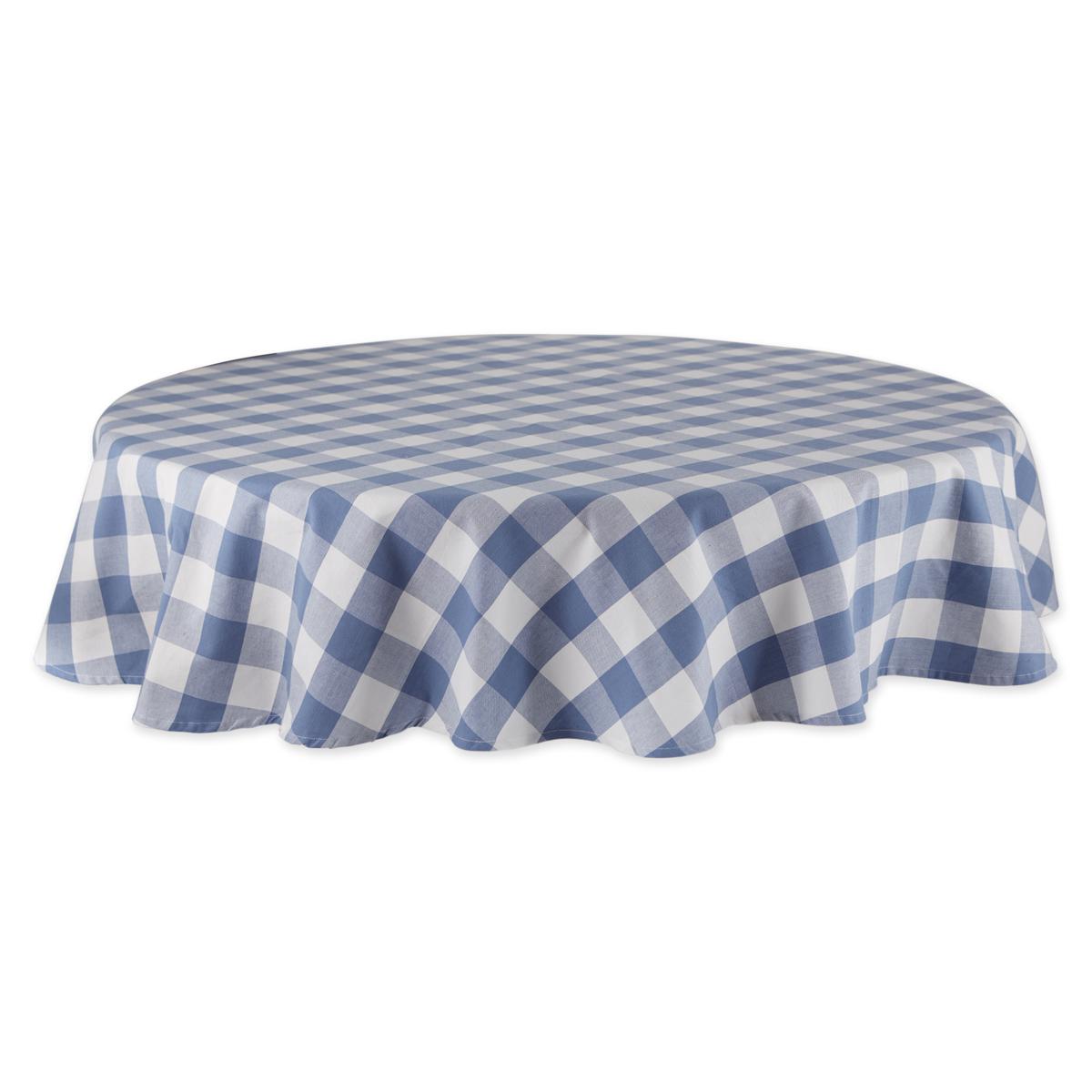 Design Imports Buffalo Check Tablecloth 70" Round 9930384 HSN