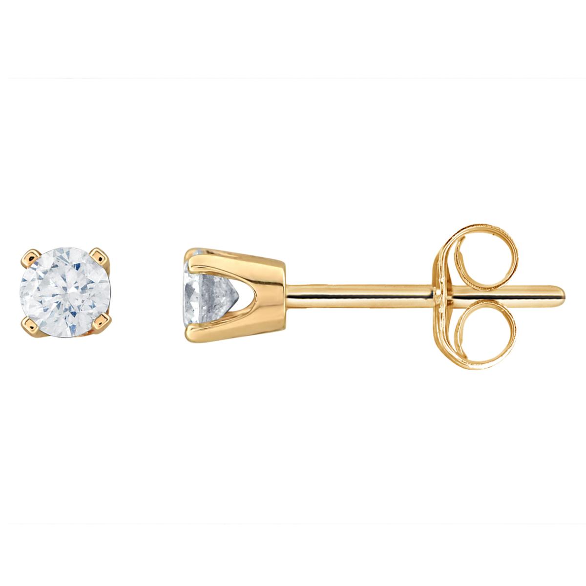 10K Gold .25ctw White Diamond Round Stud Earrings - 20363241 | HSN