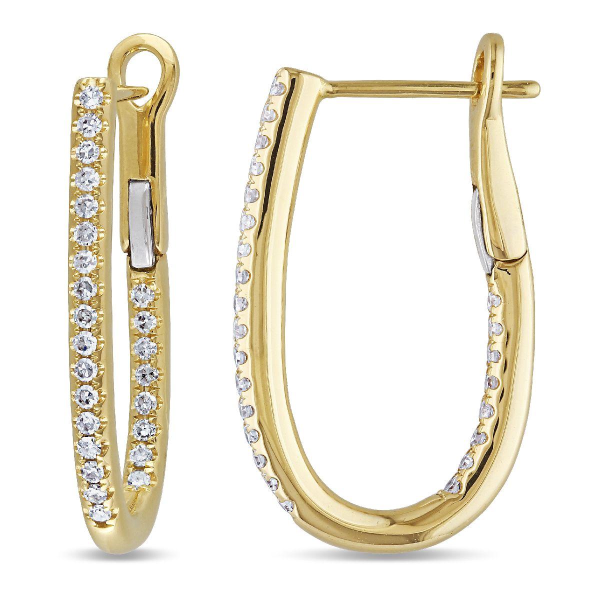 hsn diamond hoop earrings