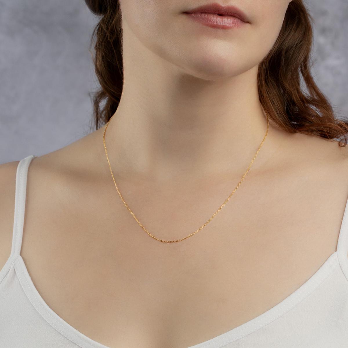 14K Gold 16 Oval Cable Chain HSN