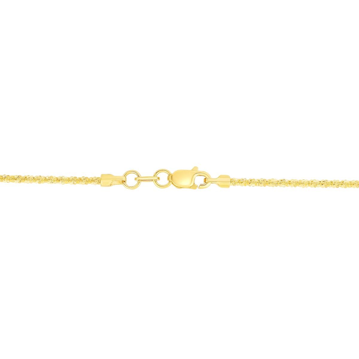 14K Yellow Gold 1.5mm Sparkle Chain Necklace | HSN