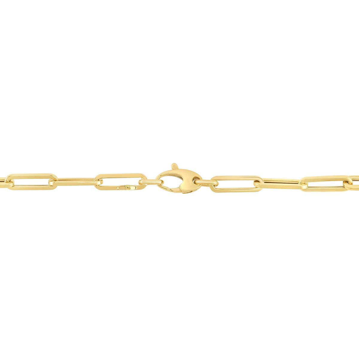 14K Yellow Gold 18" 4.2mm Paperclip Chain | HSN