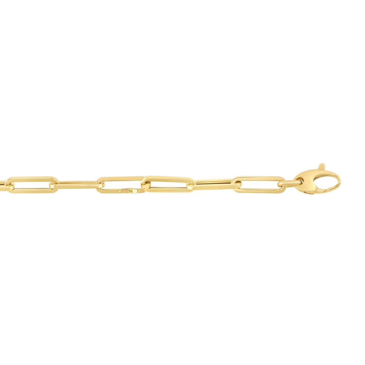 14k solid gold 2024 paperclip chain