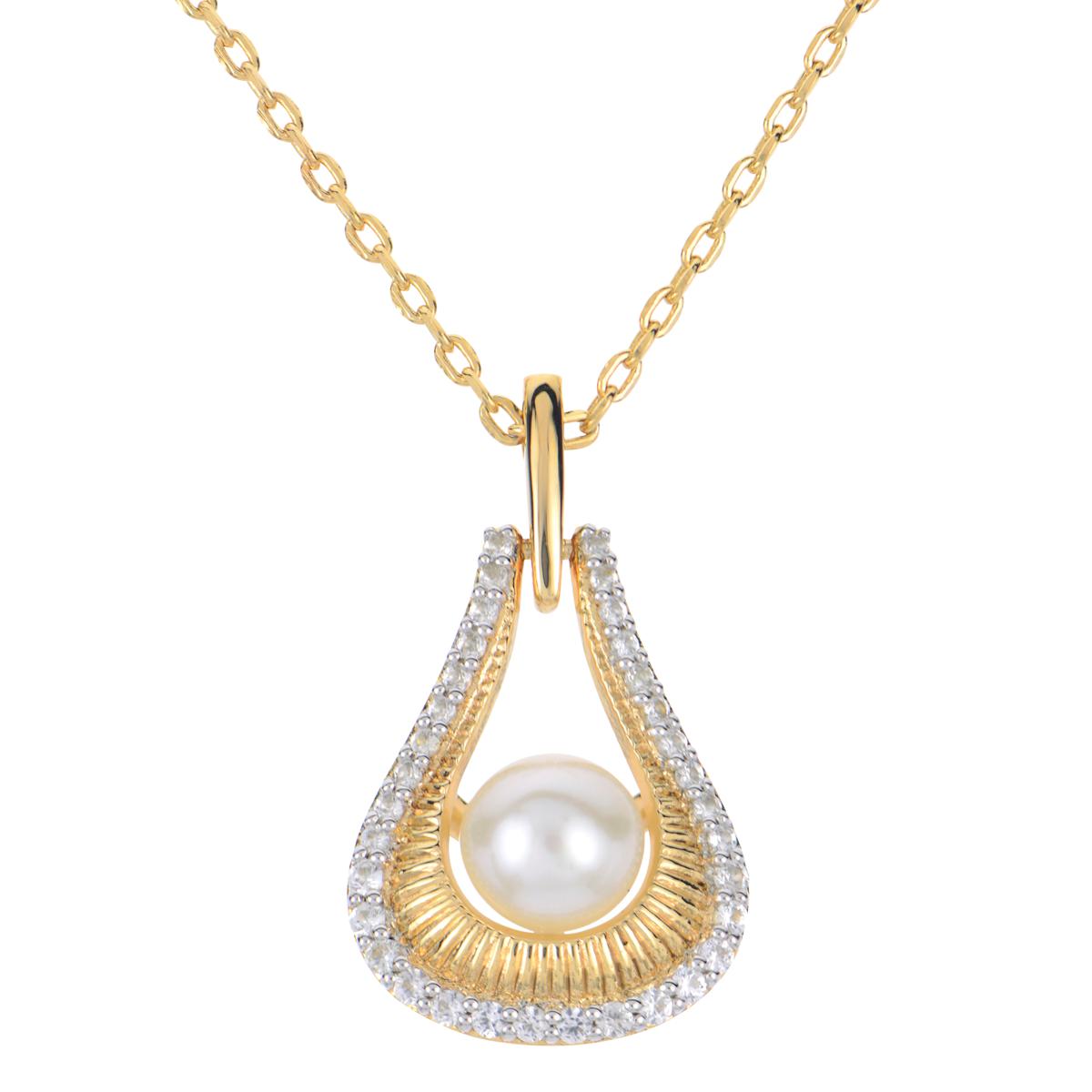 For Art's Sake 18K Gold Plated Charms Necklace with Pearl