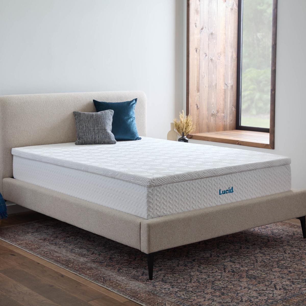 2” Lavender and Gel Memory Foam Mattress Topper, Twin | HSN