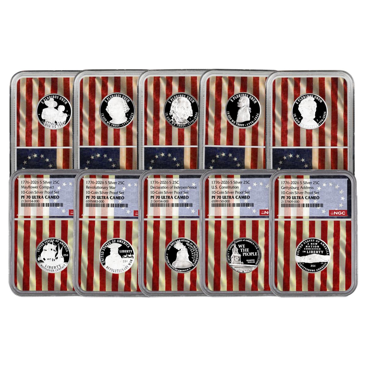 2026 10-piece Silver Proof Set NGC PR70 Flag Core | HSN