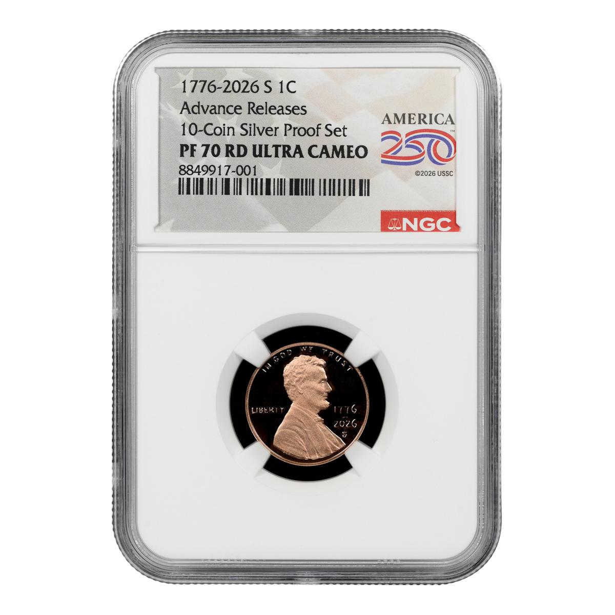 2026-S PF70 NGC Ultra Cameo Advance Release 10-Coin Silver Proof