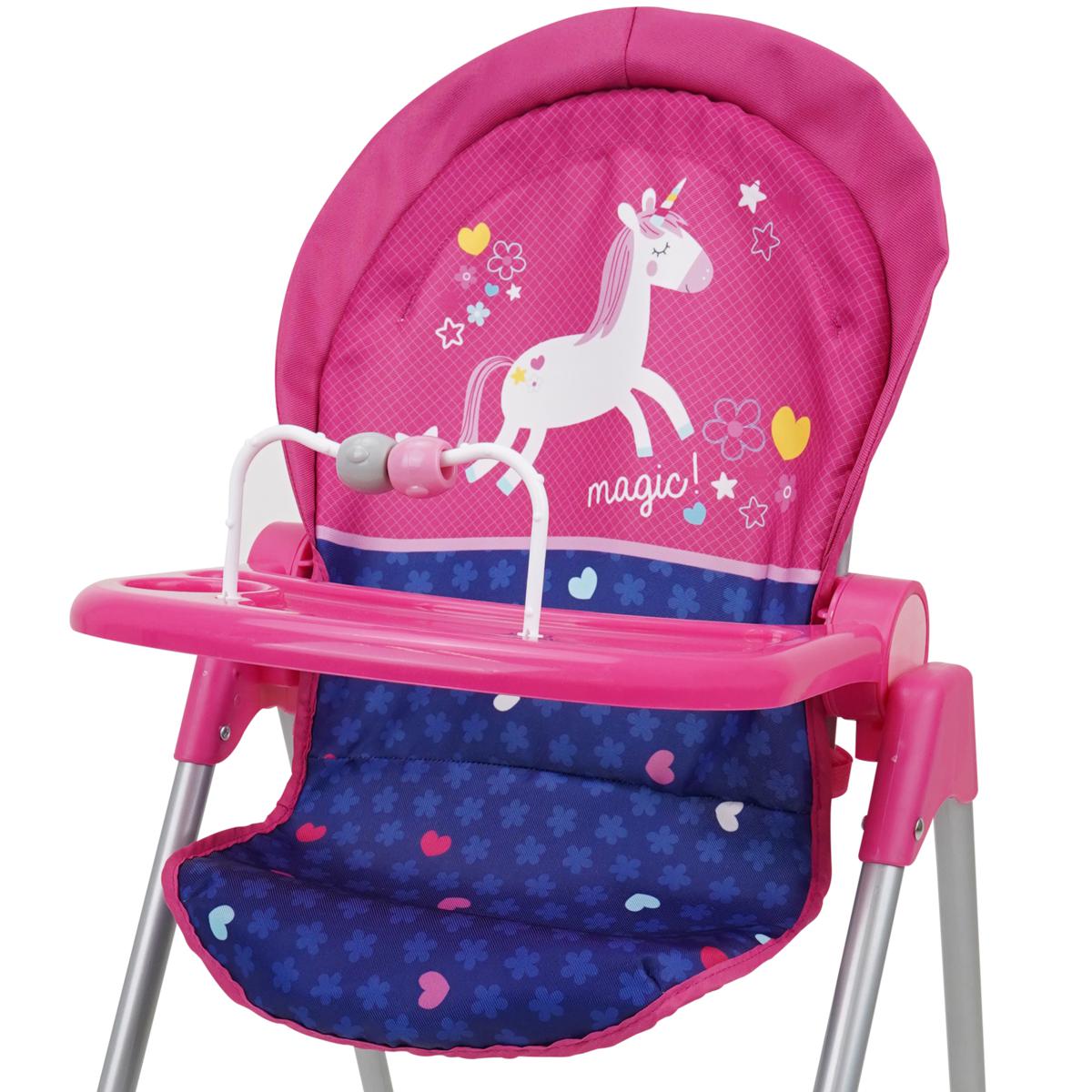 unicorn dolls high chair