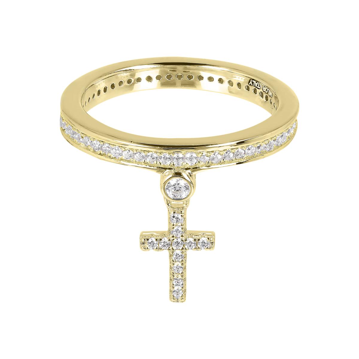 cross charm ring