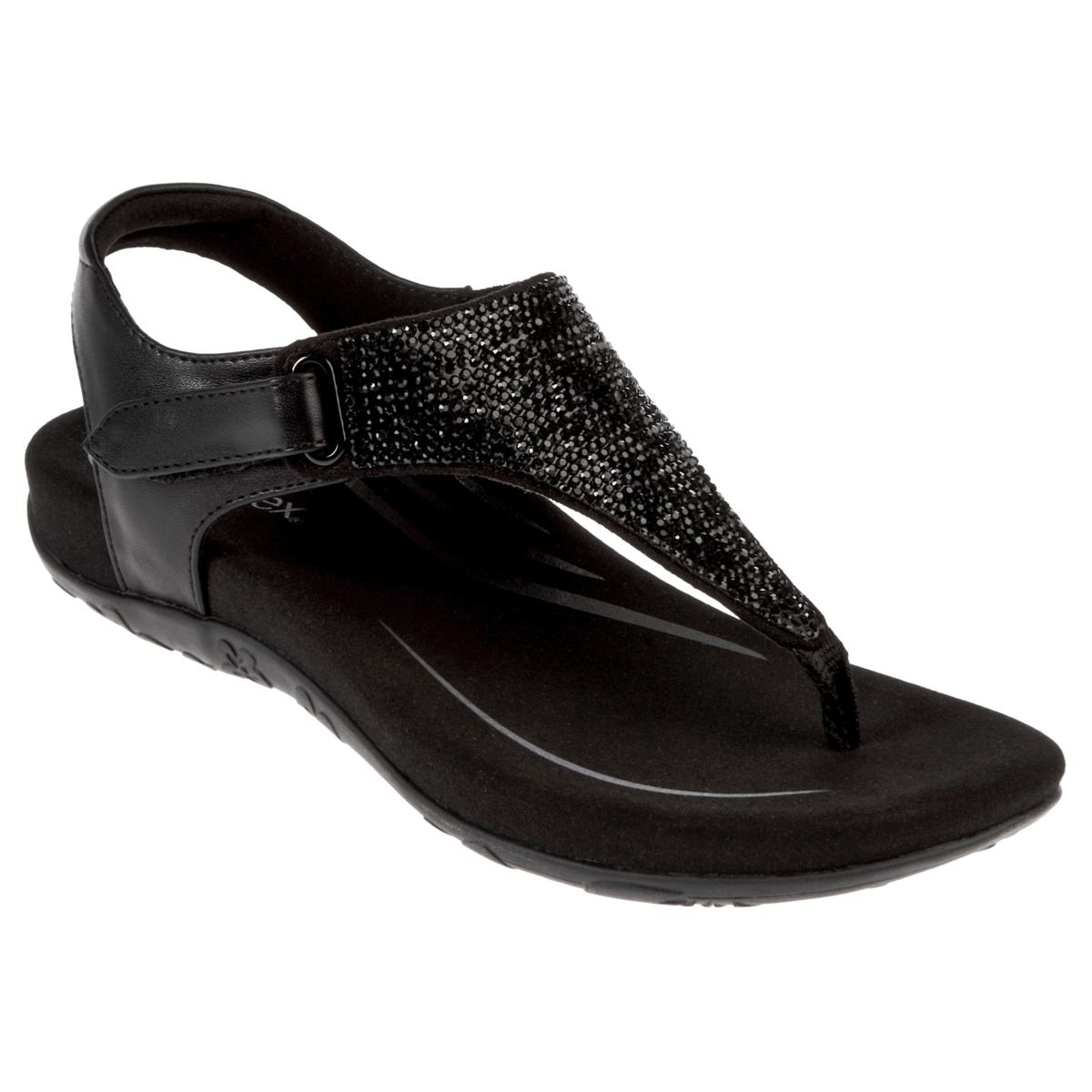 Aetrex® Kelly Sparkle Orthotic Thong Sandal