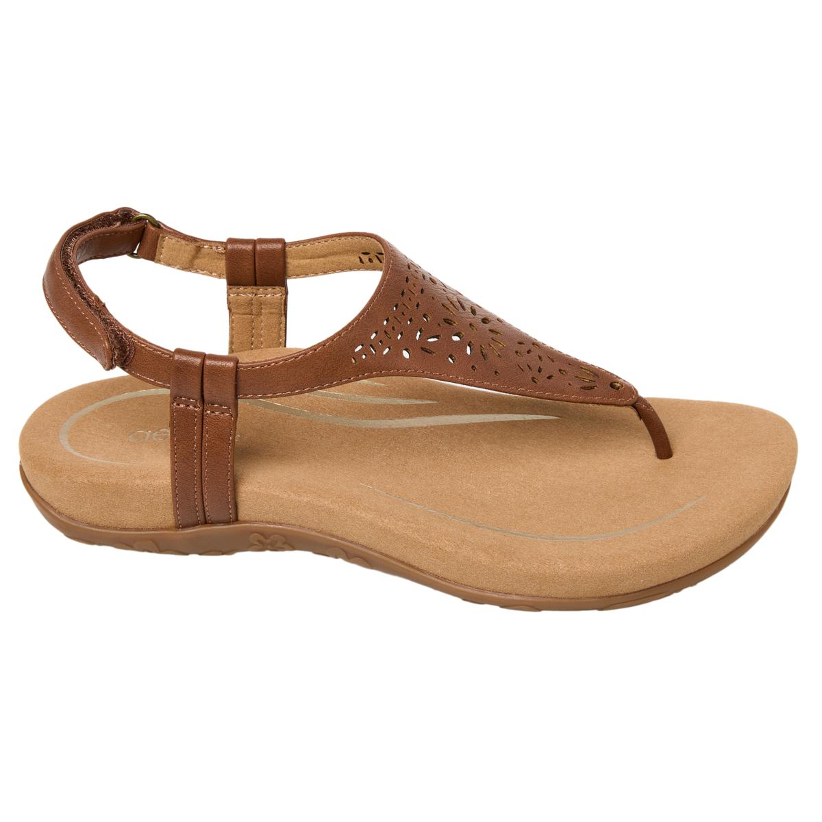 Aetrex Quinn Memory Foam Arch Support Adjustable Thong Sandal - Main Image