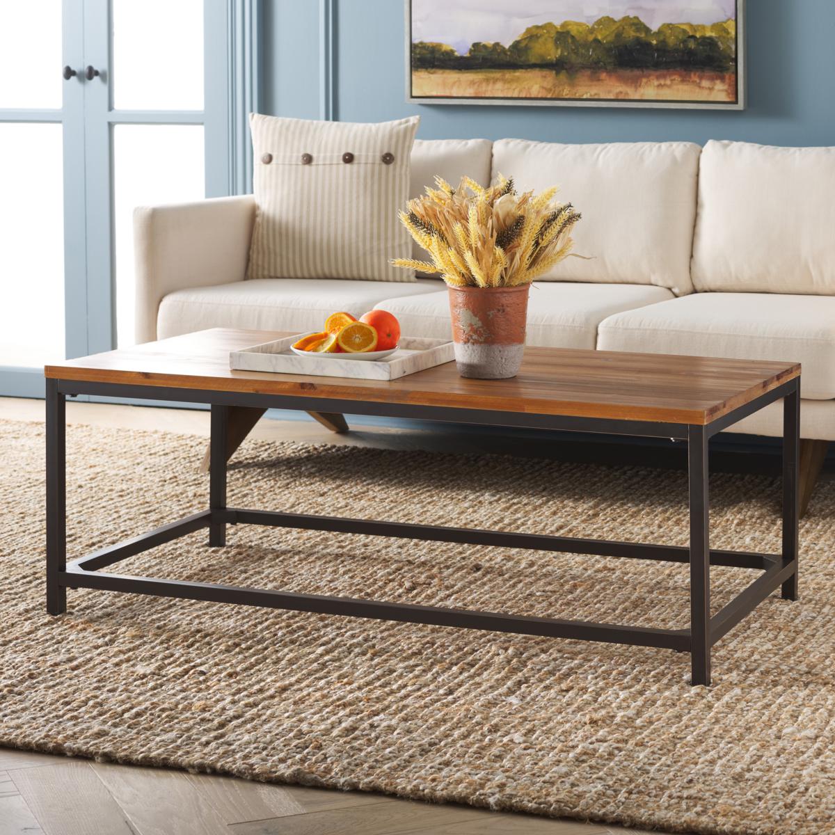 Alec Coffee Table - Medium Oak | HSN