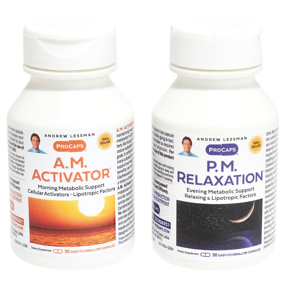A.M. Activator & P.M. Relaxation 2-Bottle Bundle - 30 + 30 Capsules