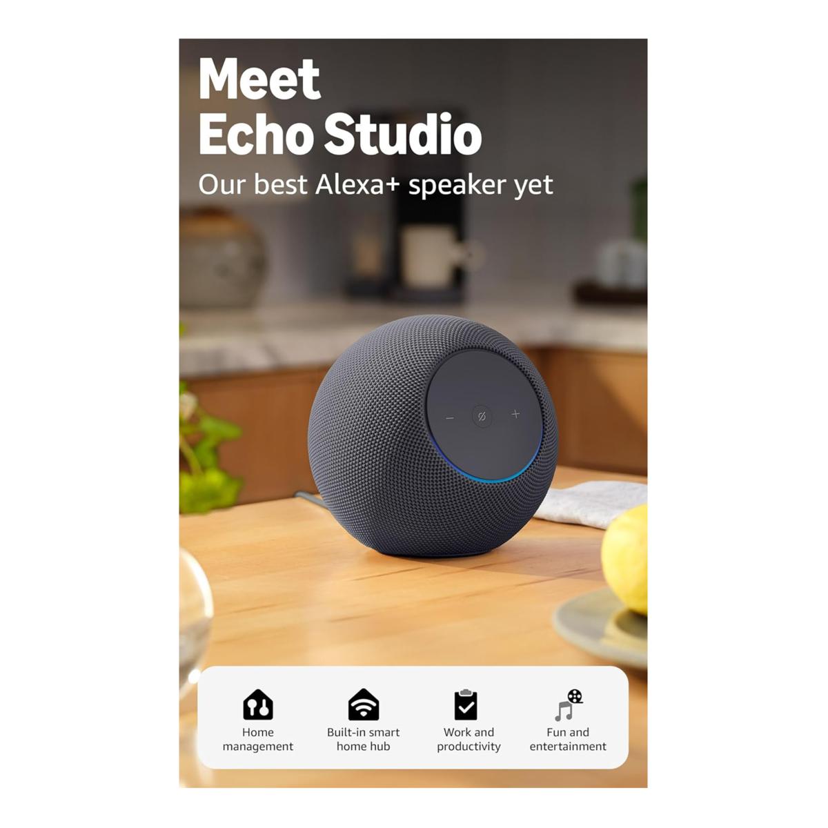 Amazon Echo Studio Alexa+ Speaker | HSN