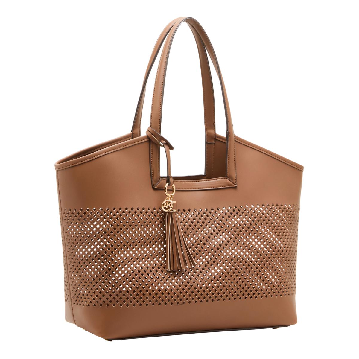 Anne Klein Solid Caning Tote | HSN