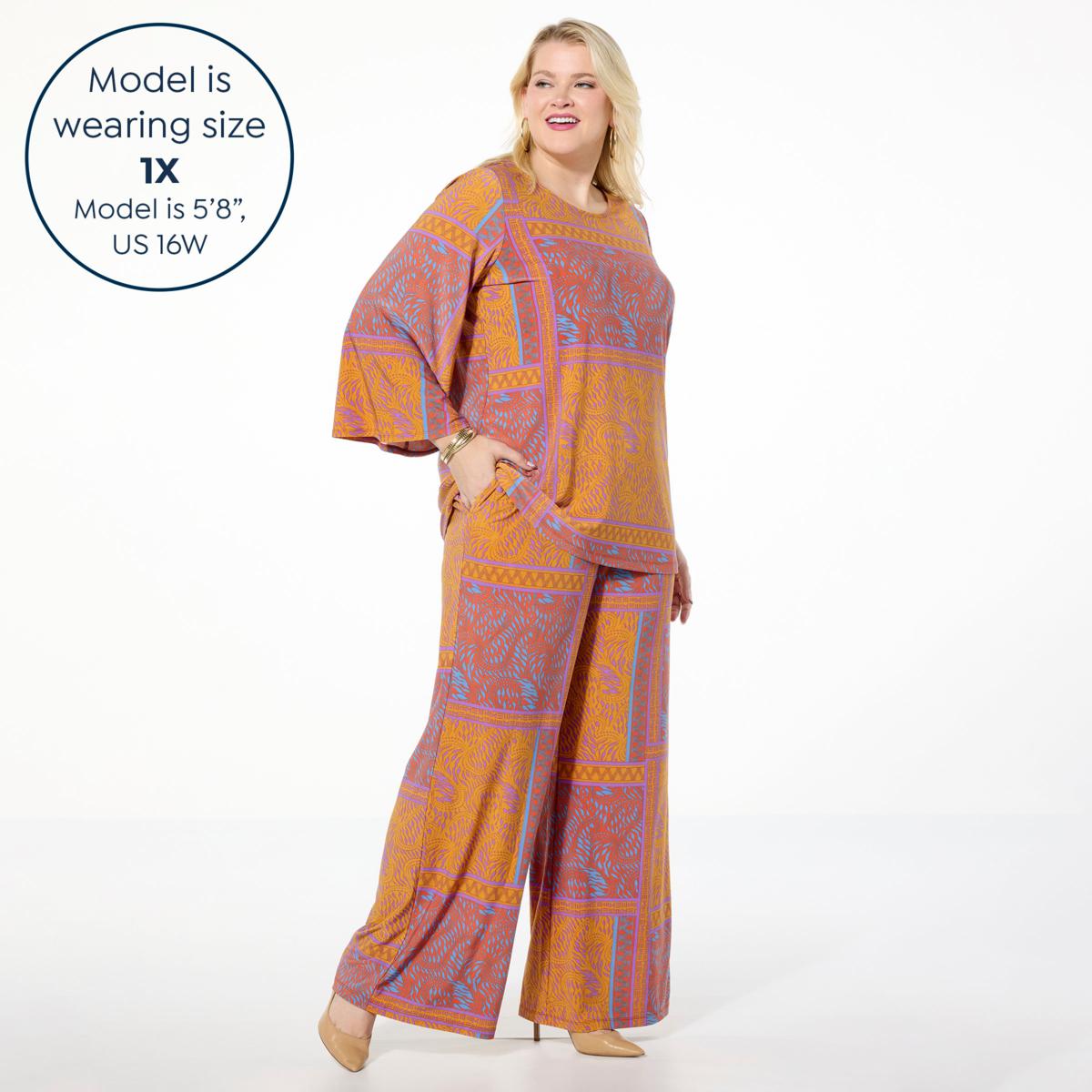 Antthony 2-piece Flowy Top and Wide Leg Pant - 23476114 | HSN