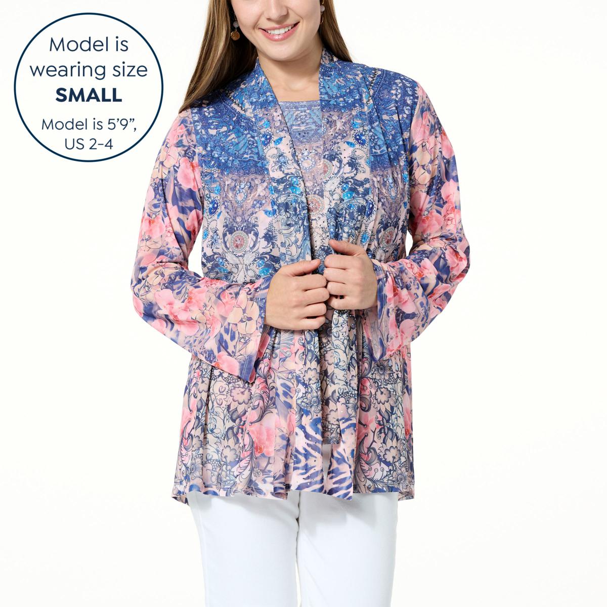 Democracy EcoVero™ Knit Blouson-Sleeve Peasant Blouse