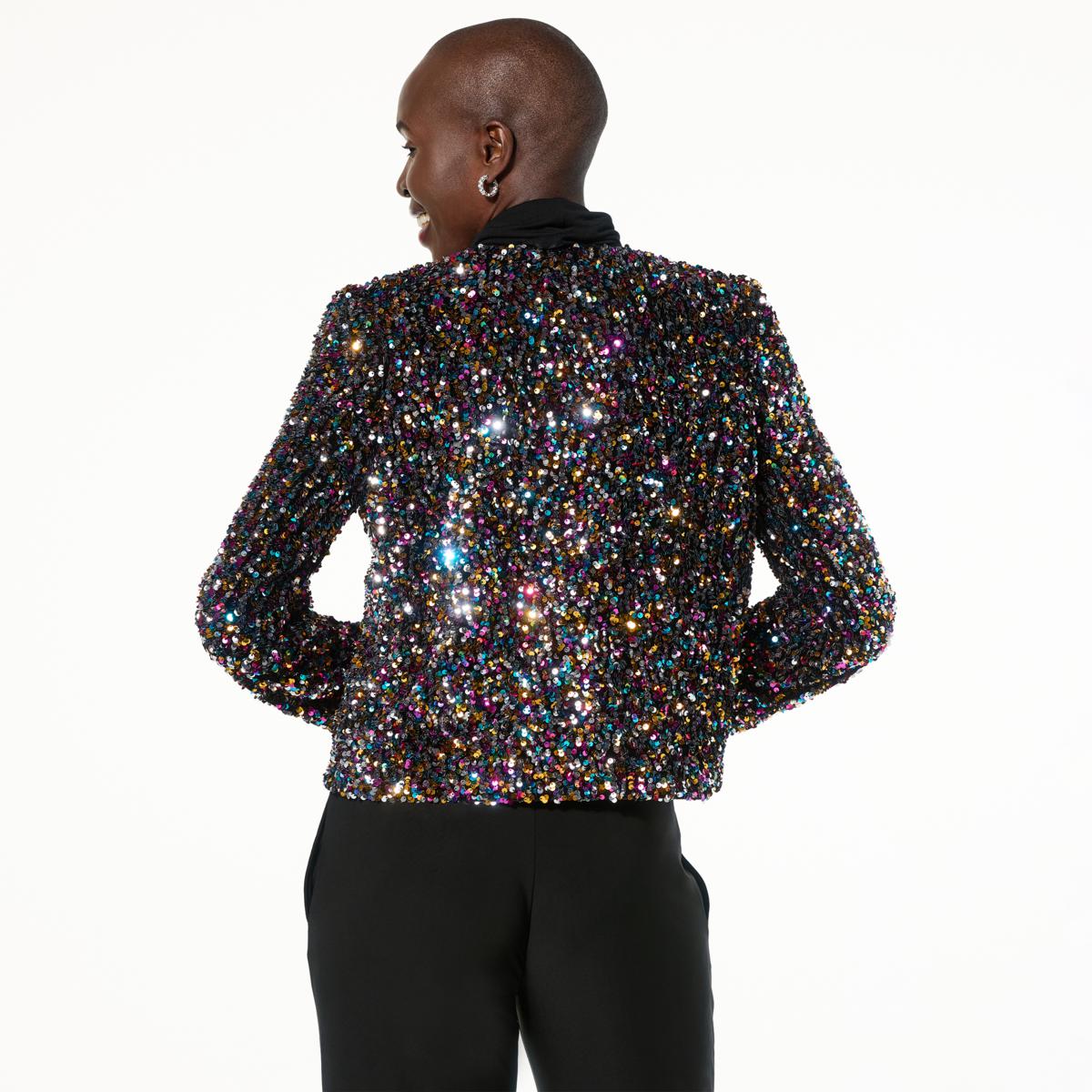 Antthony Sequined Velvet Jacket - 23323072 | HSN
