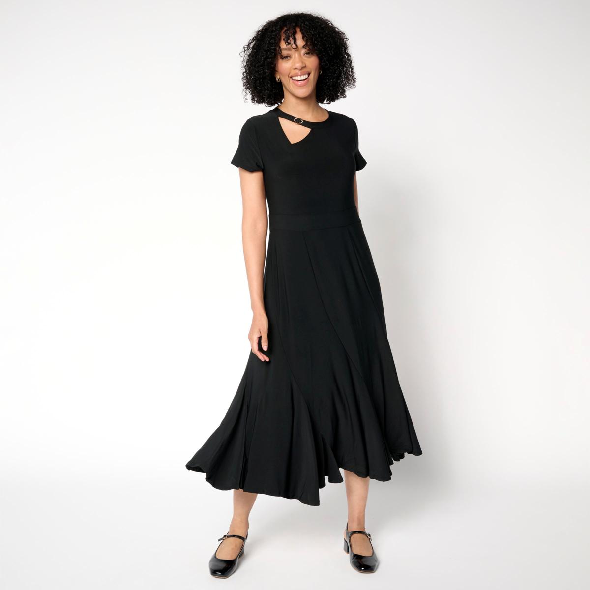 Antthony Studio Stretch Knit Spiral Midi Dress - 23611843 | HSN