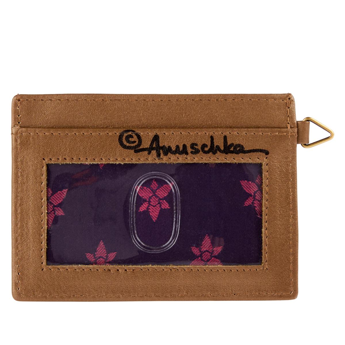 Anuschka Hand Painted Leather Card Case with RFID Protection