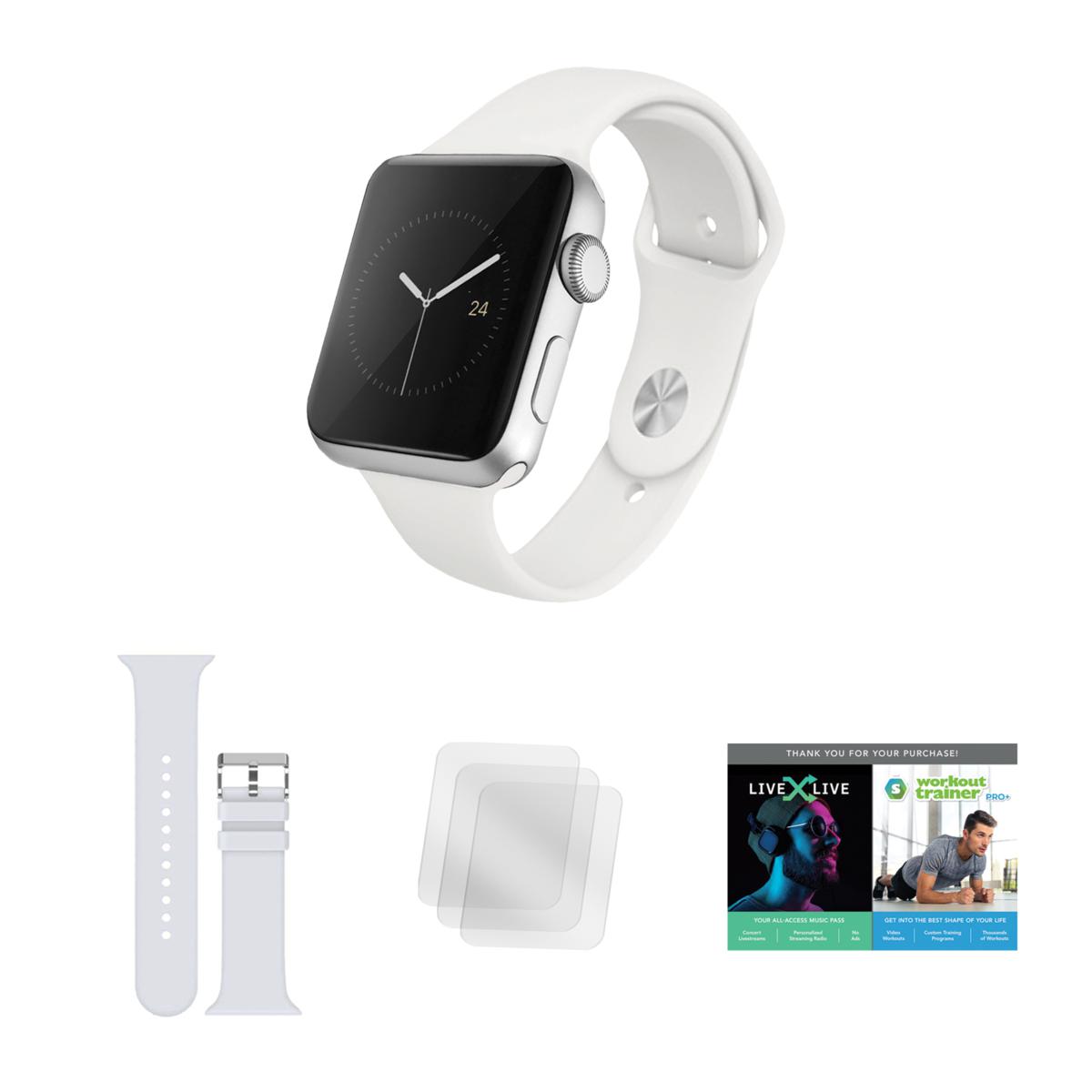 Brand New Apple Watch Series 3 GPS 38mm Silver White w 1yr