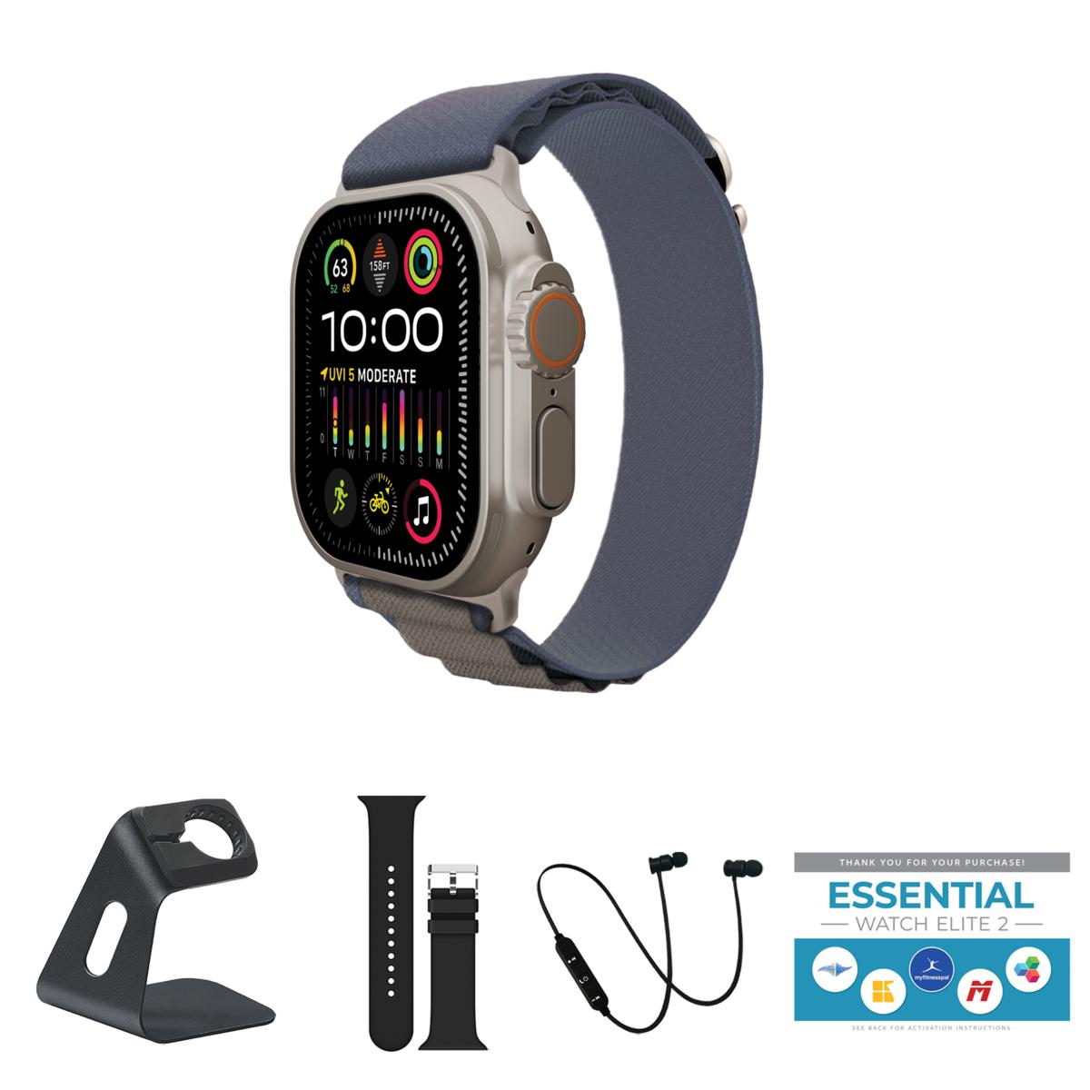 Apple Watch Ultra 2 49mm GPS Cellular Alpine Loop Band Lg Bundle