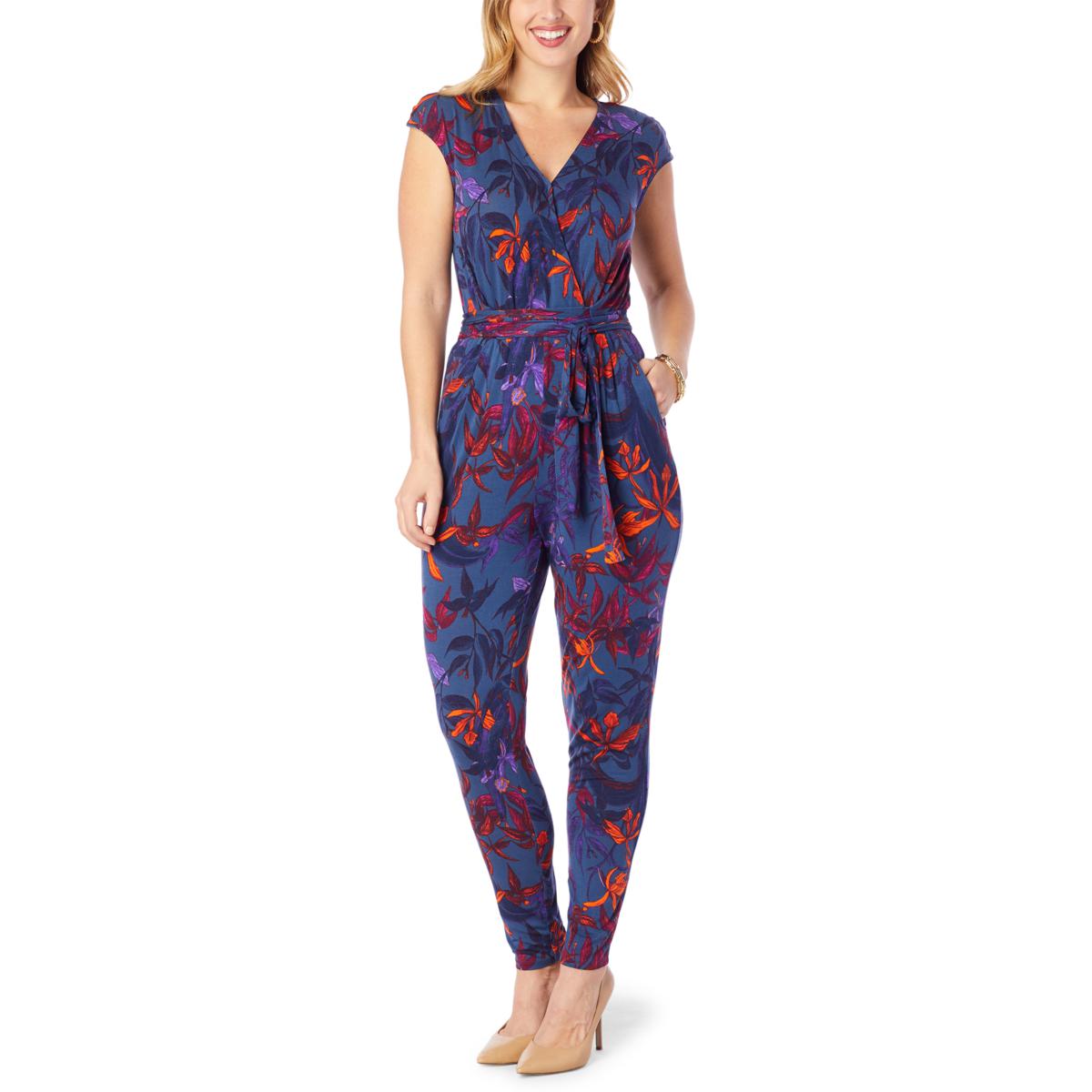 "As Is" Colleen Lopez Wrap Tie Knit Jumpsuit