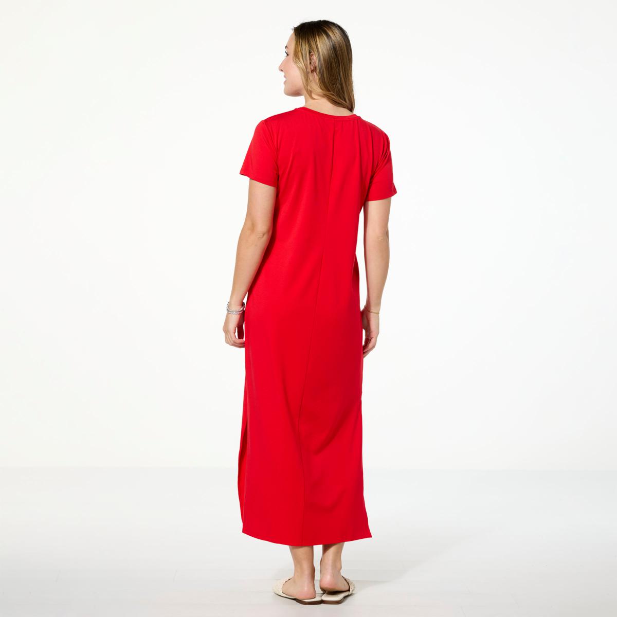 knee length dresses for ladies New Americana Caftan M/L (8/10/12) / Red/Natural/Blue main image 0
