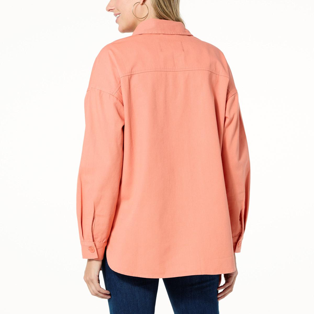 Womens canvas sale shirt jacket