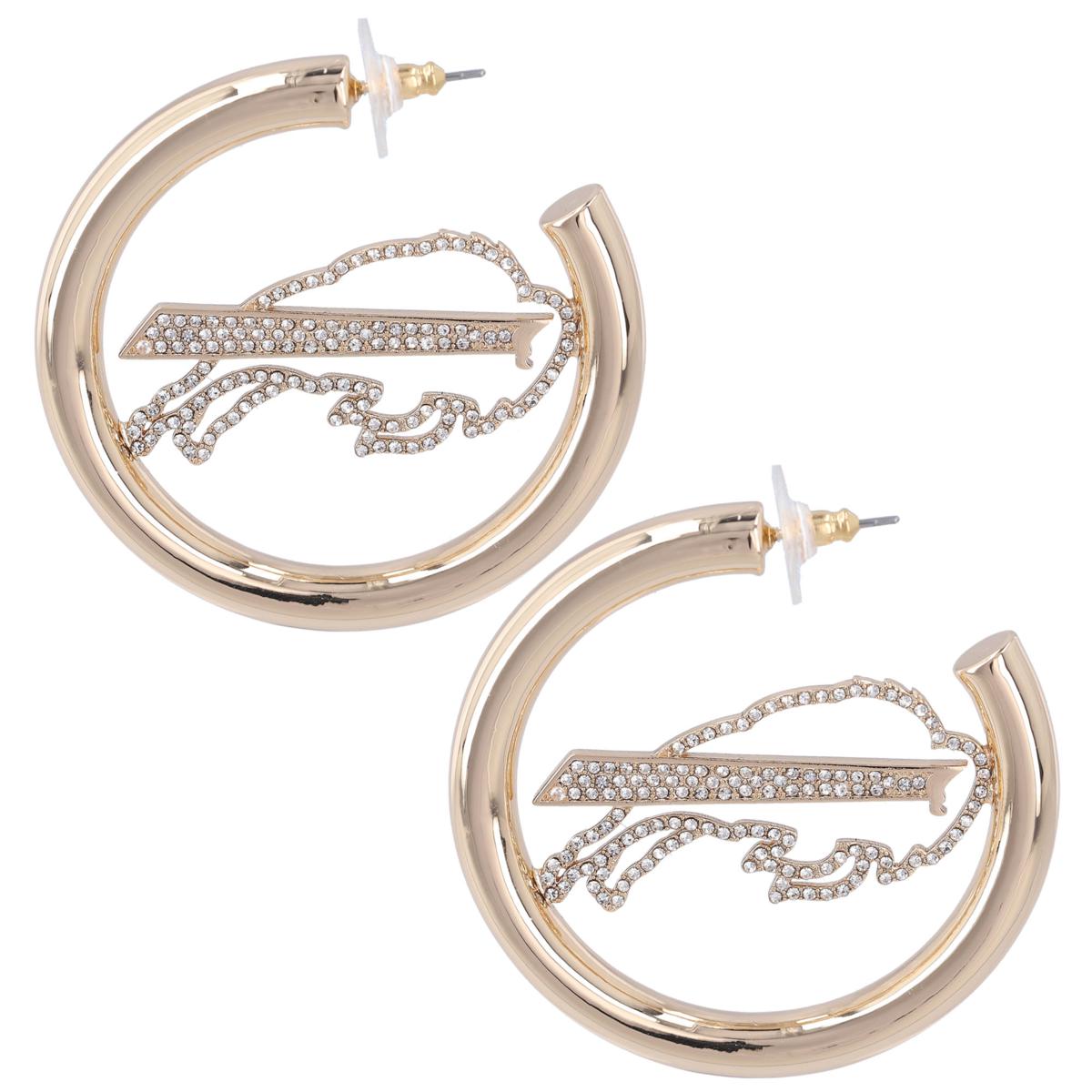 buffalo bills hoop earrings